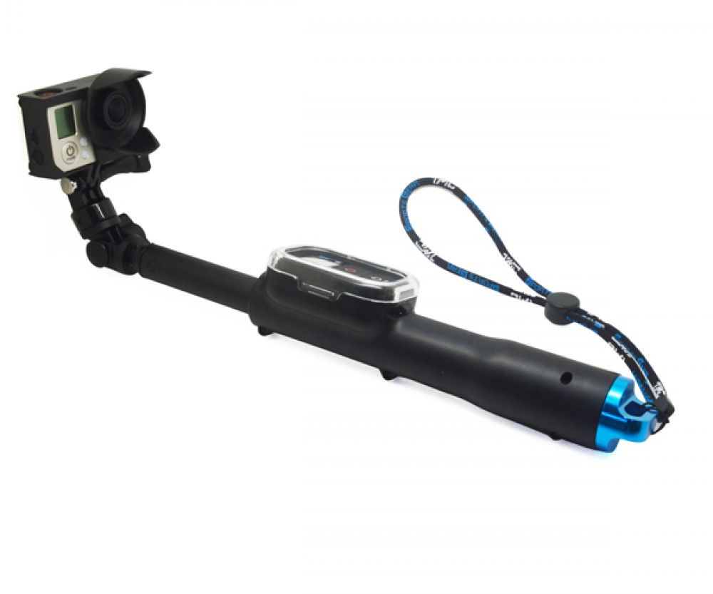 Monopod profesional din aluminiu 38-98 cm, cu suport pentru telecomanda Wifi (Negru)
