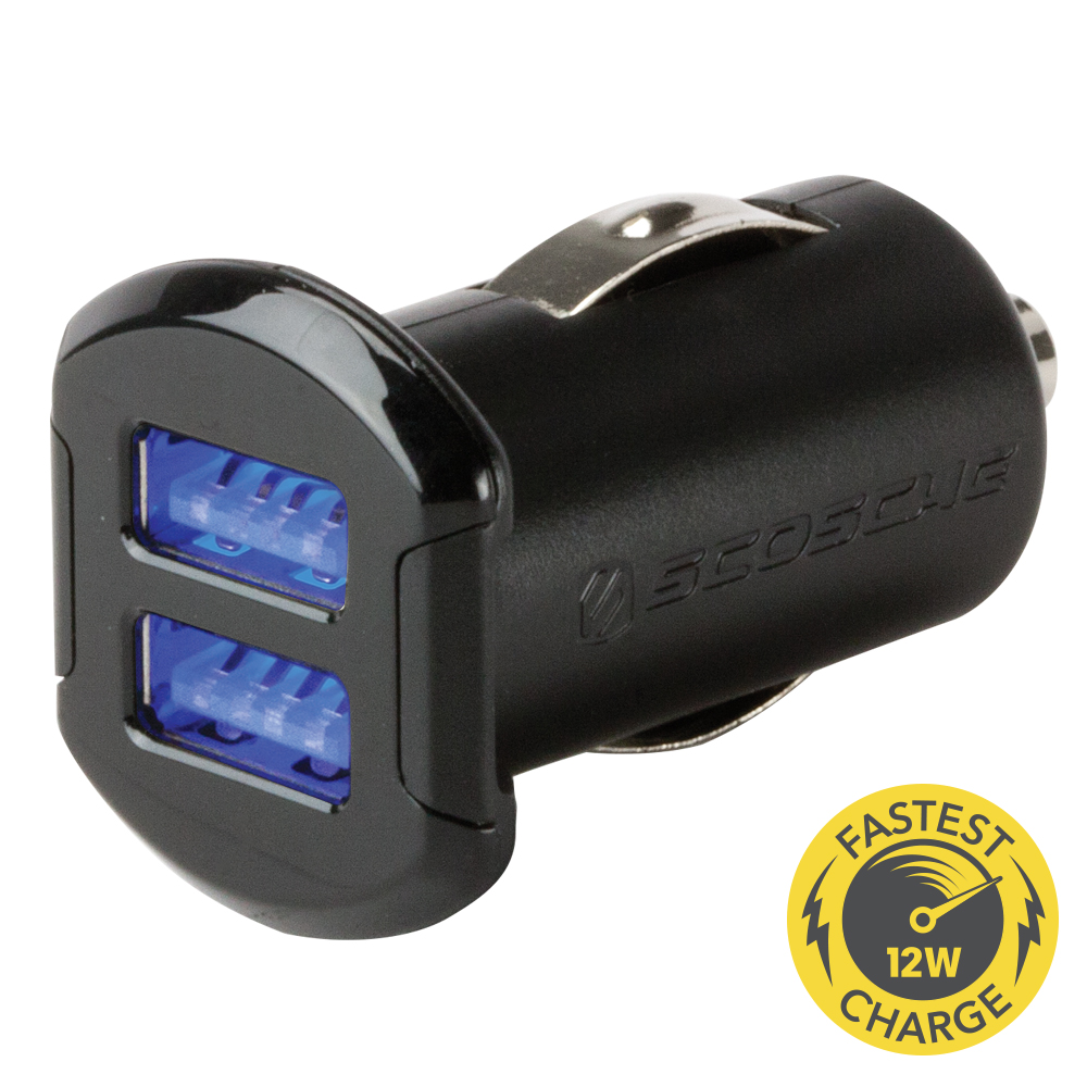 Incarcator auto Dual 12 W iluminat reVOLT™ (Auriu)