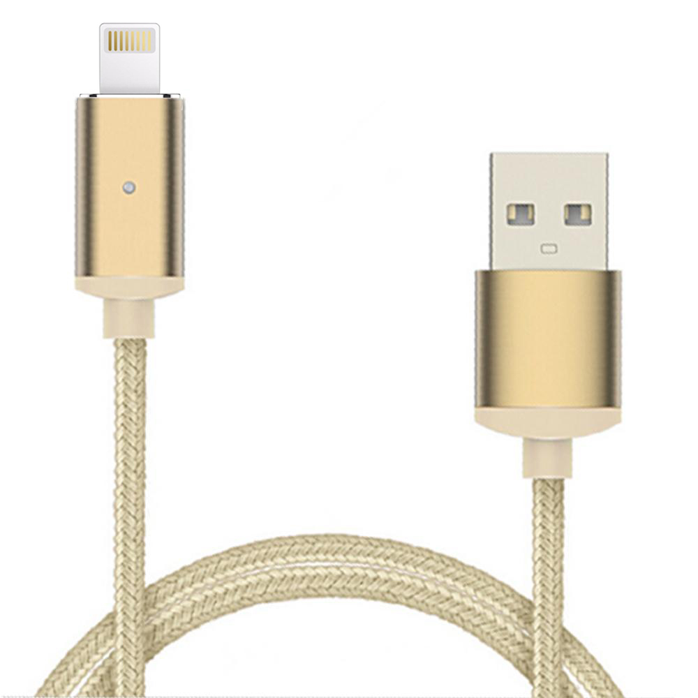 Cablu Magnetic Lightning iOS (Auriu, 1m)