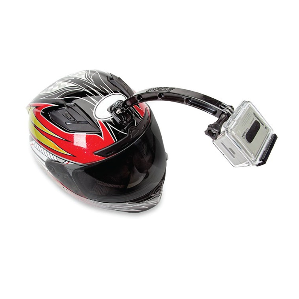 Brat de extensie casca din aluminiu CNC Widjit pentru camere video sport  (Negru)