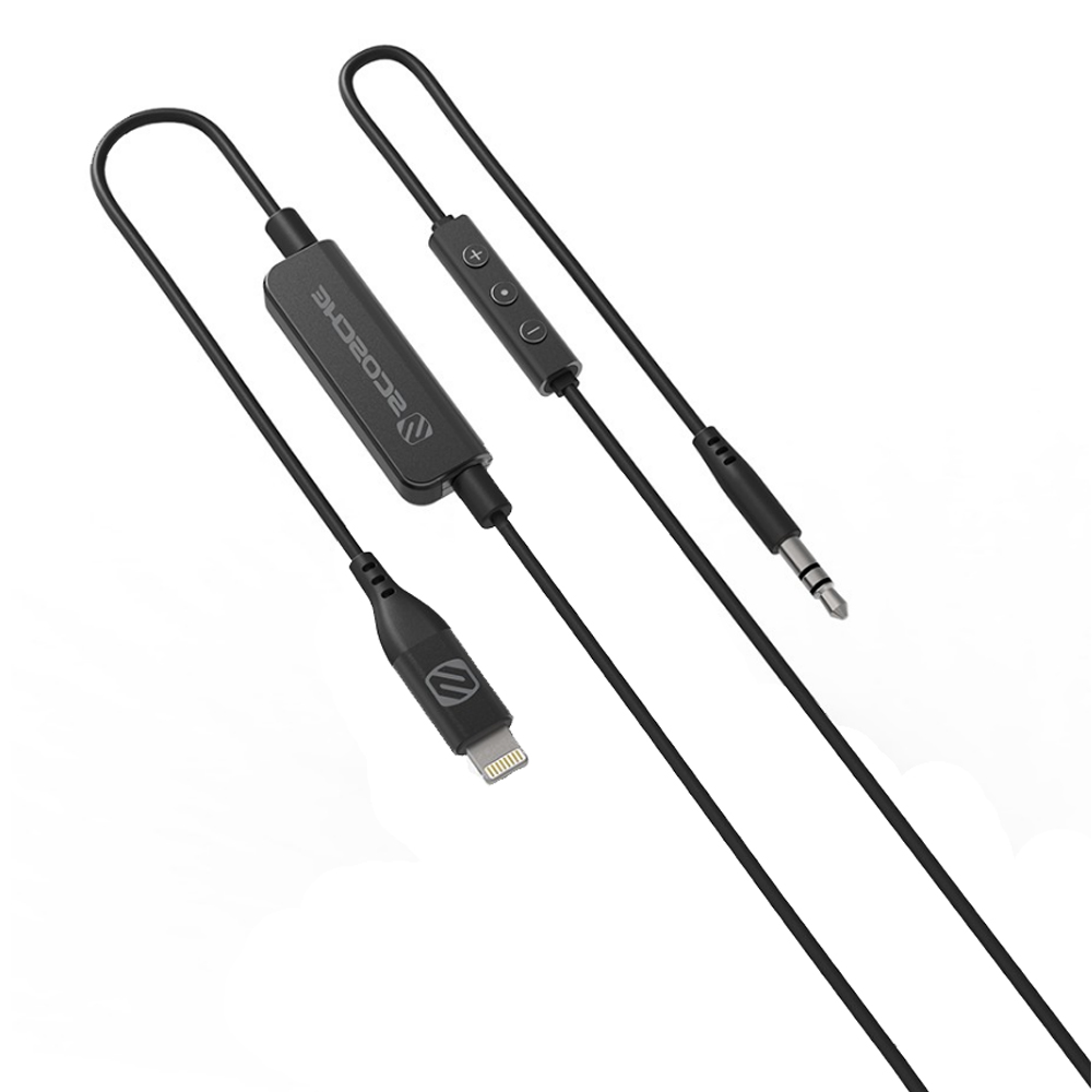 Cablu Lightning / Jack 3.5mm MFi, cu telecomanda de control casti cu fir iPhone 7/7 plus (Negru)