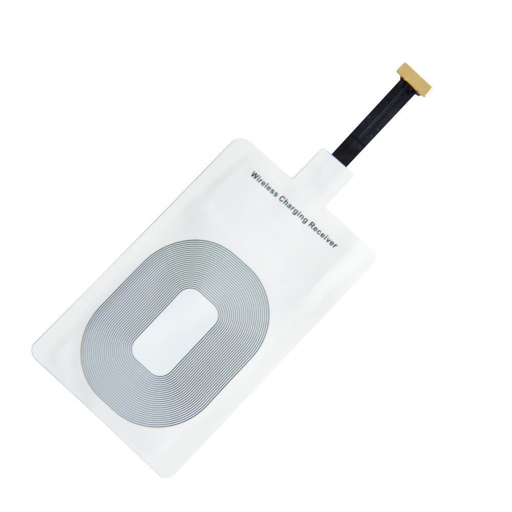 Receiver incarcator wireless, microUSB (Alb)