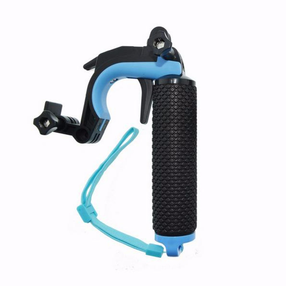 Monopod plutitor in forma de pistol, cu declansator si suport telefon (Albastru)