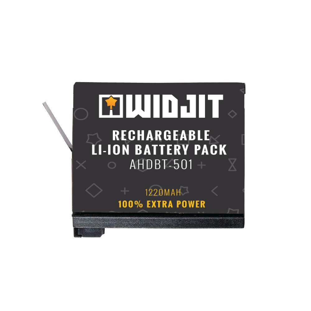 Baterie Widjit tip acumulator GoPro Hero 5 / 6 / 7, 1220 mAh (Negru)