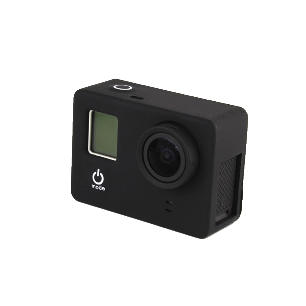 Carcasa de protectie din silicon, compatibila cu GoPro Hero 3, 3+ si 4 (Albastru)