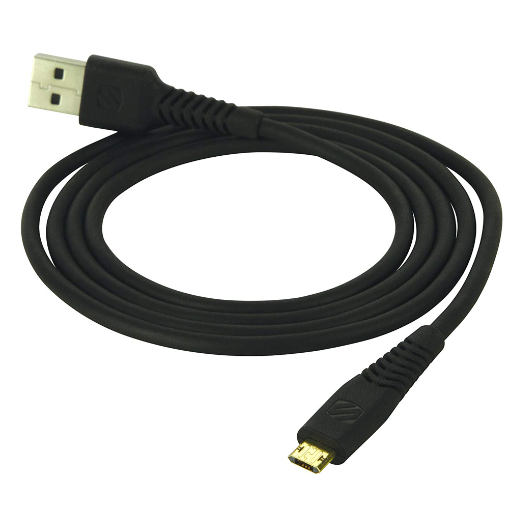 Scosche Cablu strikeLINE™ Heavy Duty microUSB reversibil (Negru, 1.22 m)