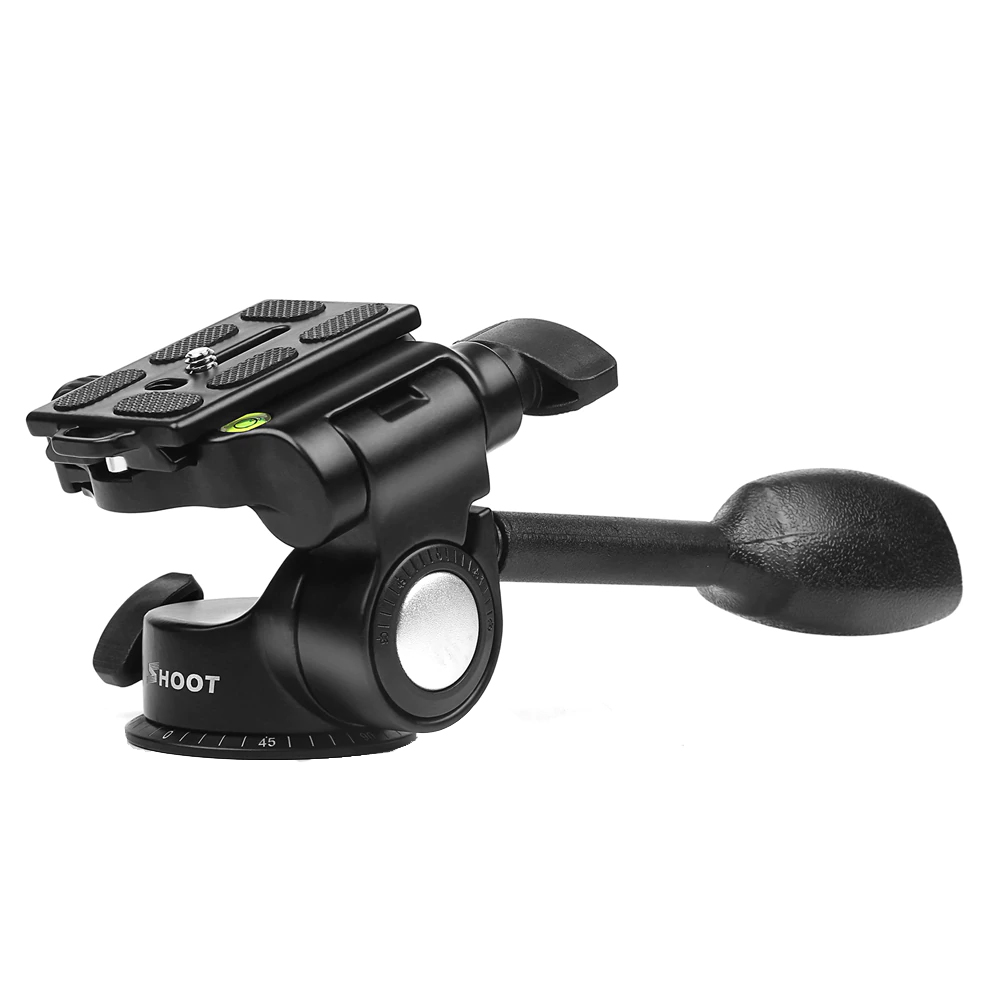 Cap trepied profesional din aluminiu, rotativ pe trei directii, 10 kg