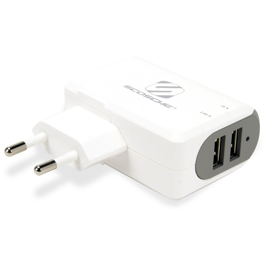 Incarcator Rapid Dublu-USB pentru dispozitive mobile (Alb)