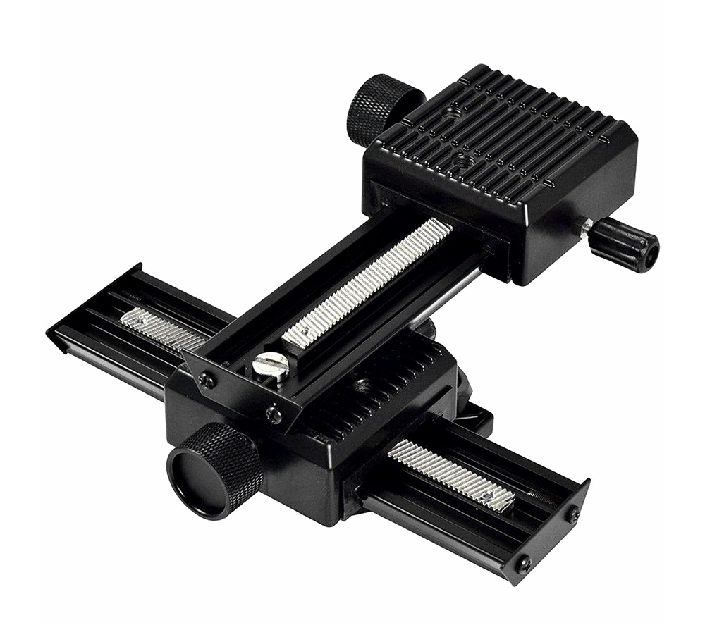 Slider in patru directii pentru fotografie Macro (Negru)