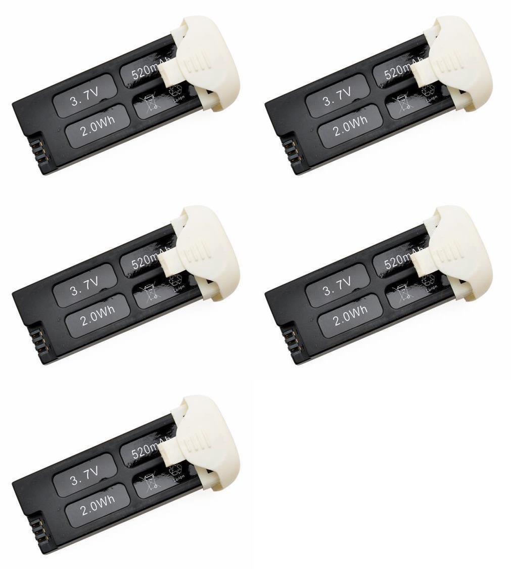 Set 5 acumulatori pentru HUBSAN x4 H107C+, 3.7V, 520mAh