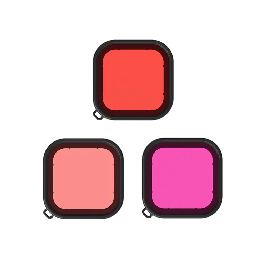 Kit filtre filmari subacvatice GoPro Hero 8 Black, compatibil cu carcasa subacvatica