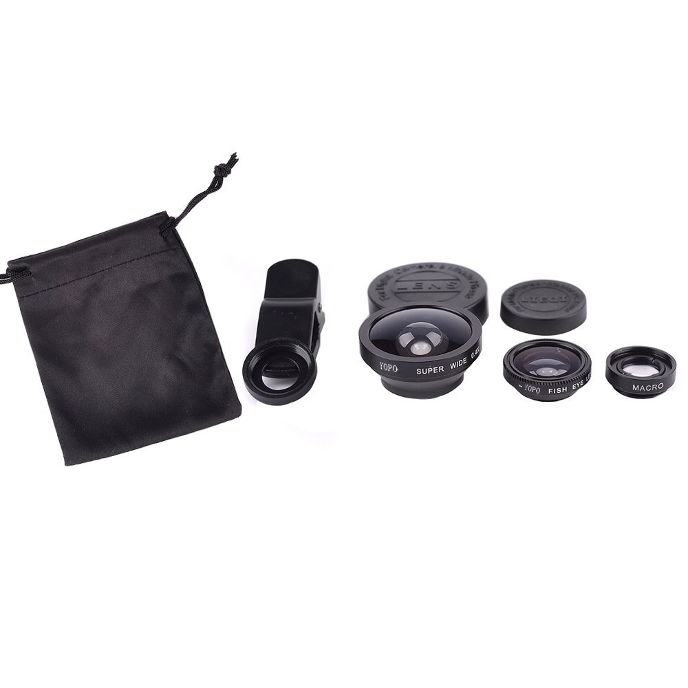 Set lentile 3 in 1 cu clema pentru dispozitive mobile