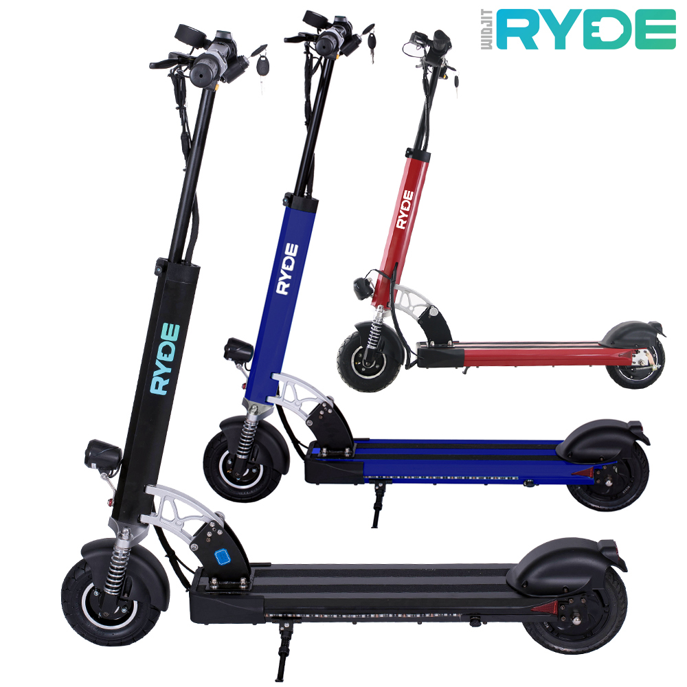 Trotineta electrica pliabila RYDE 350, Seria 8" 350W/36V/10.4Ah, viteza maxima 35kmh, autonomie 20-25km (Negru)