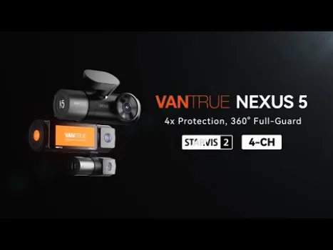 Preview image for the video "Camera auto cu 4 canale Vantrue N5 fata-spate-interior, WiFi 5GHz, 2.7K, HDR + WDR, control vocal".
