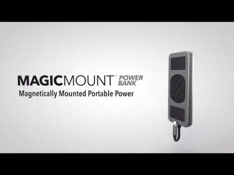 Preview image for the video "MagicMount™ PowerBank - Magnetically Mounted Portable Power for Lightning and Micro USB Devices".