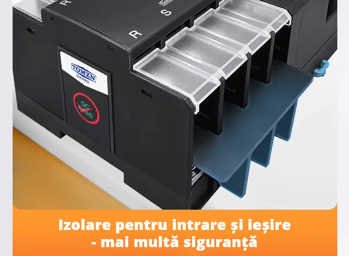 Comutator de transfer automat ATS trifazic pentru transfer retea-panouri fotovoltaice 4P, 220V 63A