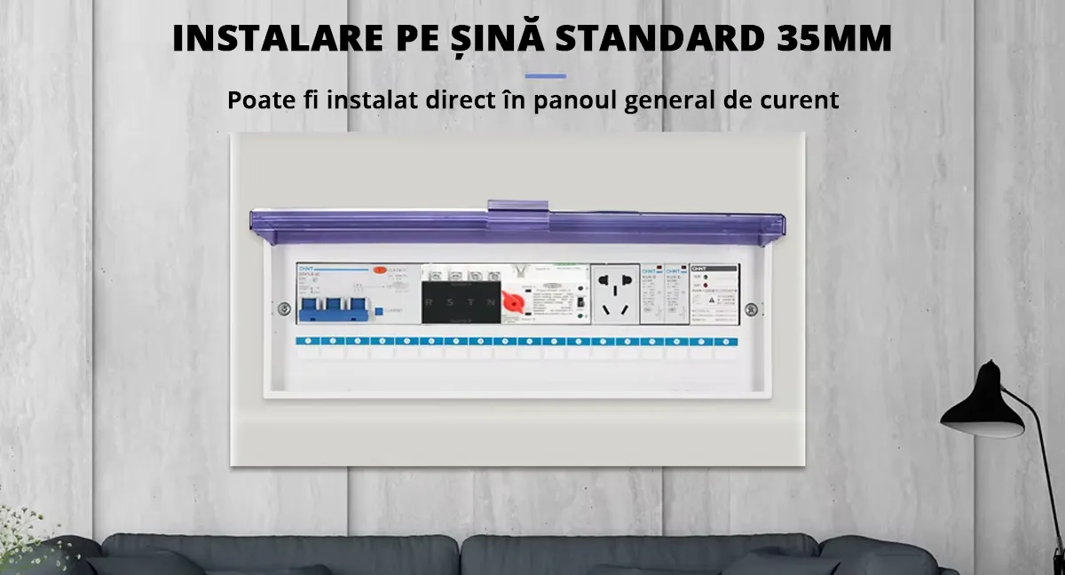 Comutator de transfer automat ATS trifazic pentru transfer retea-generator 4P, 220V 63A