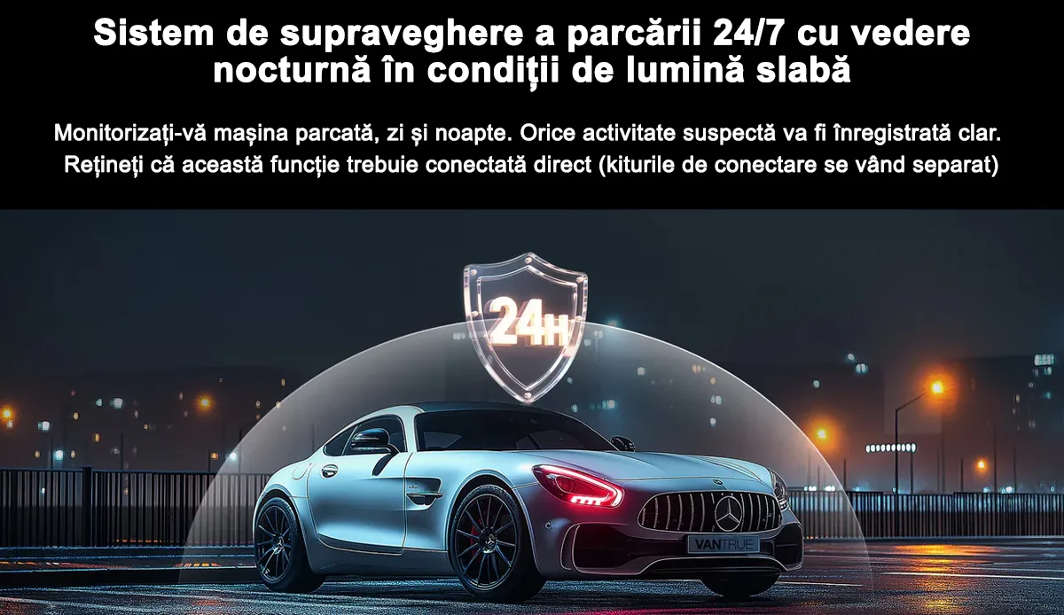Camera auto Vantrue N4 Pro S cu 3 canale, 4K+1080P+1440P, HDR+Night Vision, protective IP67, GPS, G-sensor si monitorizare parcare
