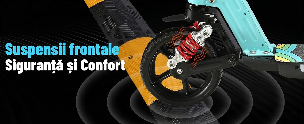 Trotineta Electrica copii RYDE Twinkle L2 PRO, 130W + Baterie 5.2Ah, Autonomie 12-16km (40kg), 3 trepte de viteza, Frana Electrica+Mecanica, Viteza maxima 16 km/h