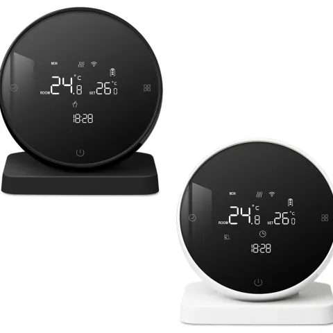 Termostat wireless WiFi pentru incalzire centrala pe gaz, cu baterie, control prin aplicatie si asistent vocal
