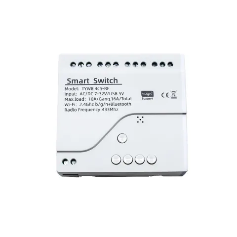  Releu inteligent smart WiFi cu 3 mode-uri si 4 canale, DIY, 85-250V, compatibil Tuya/SmartLife