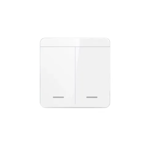 Intrerupator de perete fara fir RF 433MHz – 2 Canale, compatibil Tuya/Smart Life/Alexa/Google Home