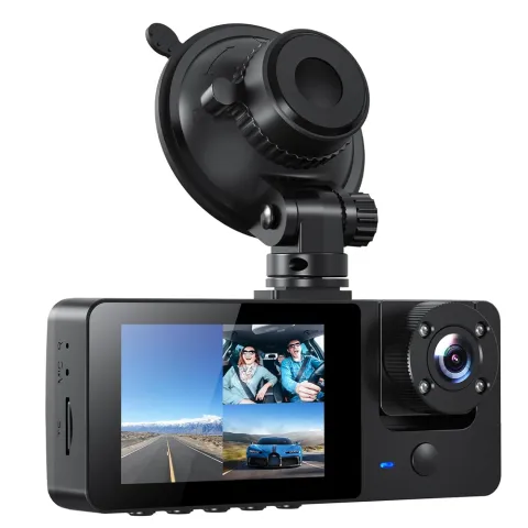 Camera auto de bord Bestsee M22 Pro cu 3 canale 1080P, Super Night Vision, 170°, ecran 2.35", G-sensor si monitorizare parcare