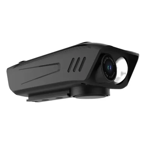 Dispozitiv 3 in 1 cu camera DVR, far LED si claxon pentru bicicleta, trotineta, motocicleta