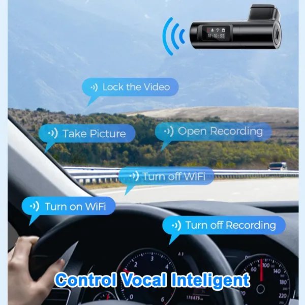 Camera auto de bord AZDOME M330 FHD 1080P, WiFi, WDR Night Vision, 170°, ecran 0.96", aplicatie dedicata, G-sensor si monitorizare parcare