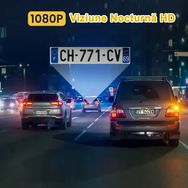 Camera auto de bord EUKI X10 1080P Mini WiFi, Super Night Vision, 170°, aplicatie dedicata, G-sensor si monitorizare parcare