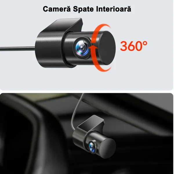 Camera auto de bord duala REDTIGER F9 4K+1080P, WiFi, Night Vision, 170°, GPS