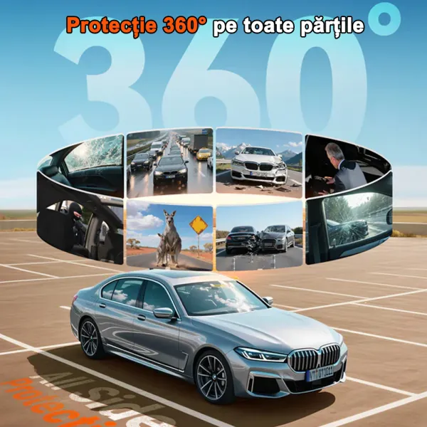 Camera auto Vantrue N5S cu 4 canale, 360°, HDR+WDR, control vocal, Night Vision, GPS, G-sensor si monitorizare parcare