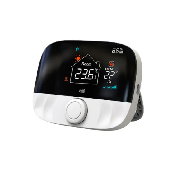 Termostat inteligent WiFi RF433 pentru centrala pe gaz, control prin aplicatie si asistent vocal, posibilitate programare