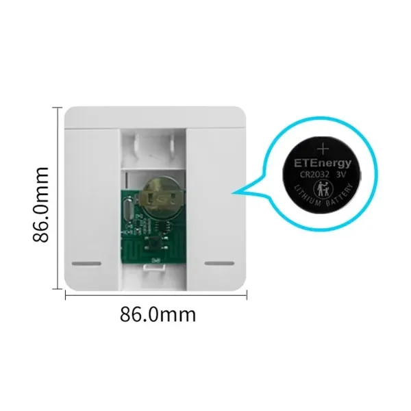 Intrerupator de perete fara fir RF 433MHz – 2 Canale, compatibil Tuya/Smart Life/Alexa/Google Home