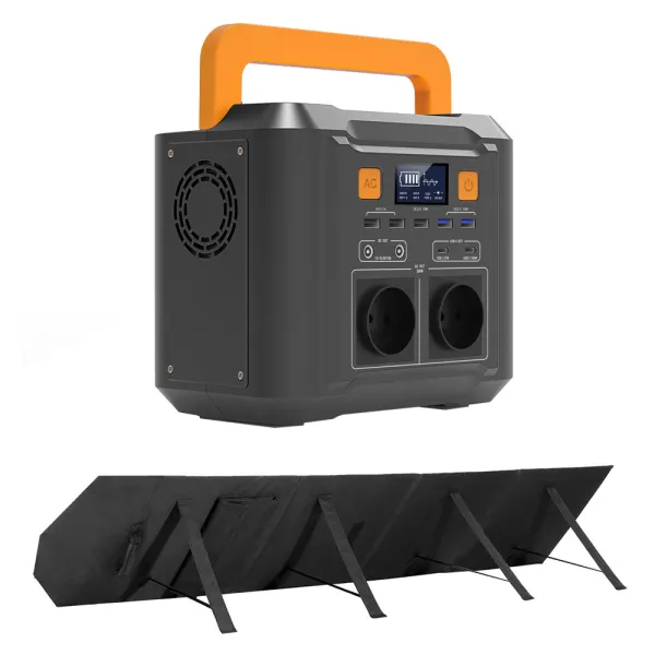 Pachet panou solar si baterie tip acumulator Power Station T300 Pro