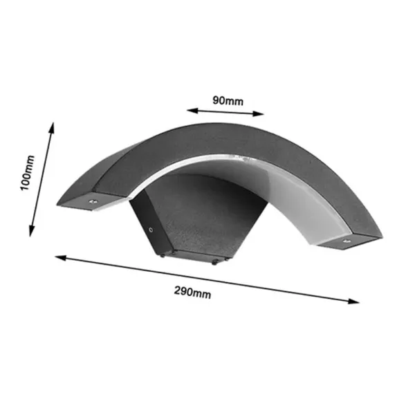 Aplica de perete dimabila LED 15W , Smart WiFi, RGB, 3000K-6500K, IP65, 1200lm, compatibila Tuya/SmartLife