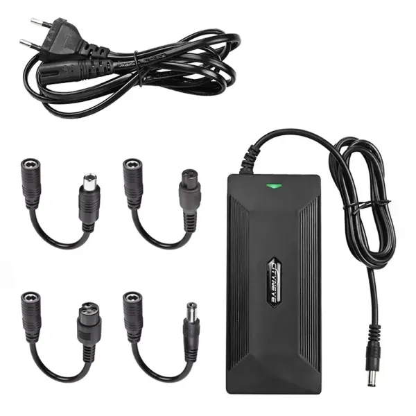 Incarcator baterii Li-ion 42V/2A universal, cu mufe de incarcare DC2.5, DC2.1, aviation 3 pin mama, aviation 3 pin mama Incarcator baterii Li-ion 42V/2A universal, cu mufe de incarcare DC2.5, DC2.1, aviation 3 pin mama, aviation 3 pin mama