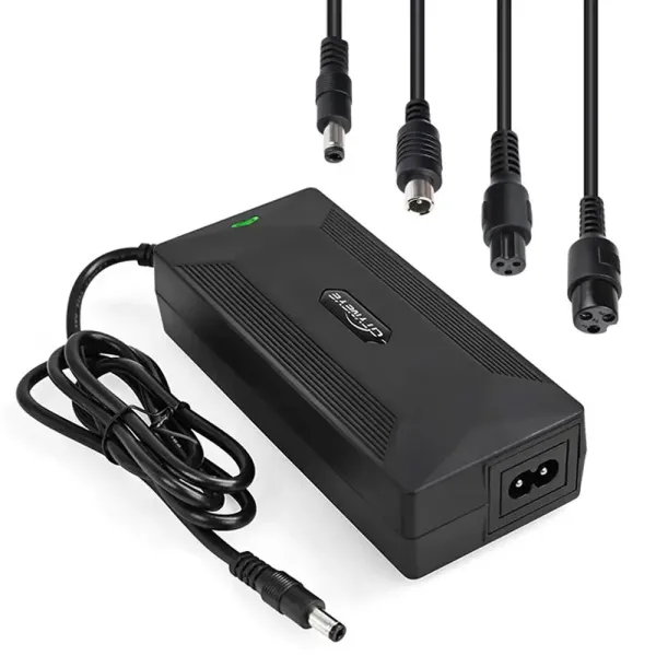 Incarcator baterii Li-ion 42V/2A universal, cu mufe de incarcare DC2.5, DC2.1, aviation 3 pin mama, aviation 3 pin mama Incarcator baterii Li-ion 42V/2A universal, cu mufe de incarcare DC2.5, DC2.1, aviation 3 pin mama, aviation 3 pin mama