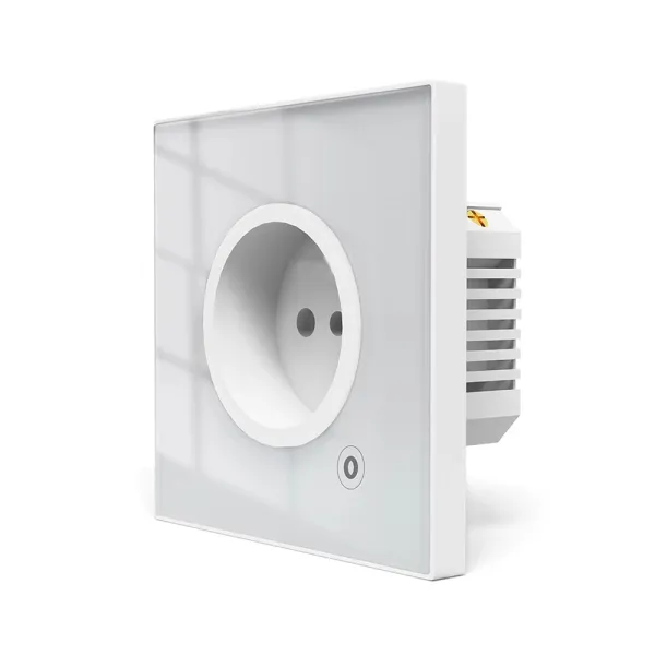 Priza inteligenta Smart WiFi cu panou din sticla, 3000W, compatibila Tuya