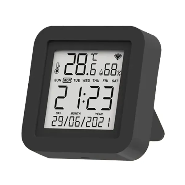 Senzor de temperatura si umiditate cu functie de telecomanda pentru dispozitive IR, compatibil Tuya / SmartLife