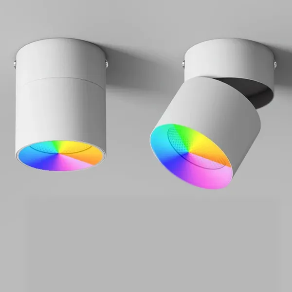 Spot de tavan pliabil si dimabil LED 12W, Smart WiFi, RGB, 3000K-6500K, IP44, 960lm, compatibil Tuya/SmartLife Spot de tavan pliabil si dimabil LED 12W, Smart WiFi, RGB, 3000K-6500K, IP44, 960lm, compatibil Tuya/SmartLife