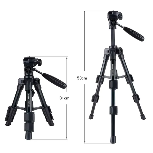 Mini trepied profesional Zomei Q100 Mini din aluminiu cu 3 sectiuni, cap panoramic, greutate maxima suportata 3 kg Mini trepied profesional Zomei Q100 Mini din aluminiu cu 3 sectiuni, cap panoramic, greutate maxima suportata 3 kg