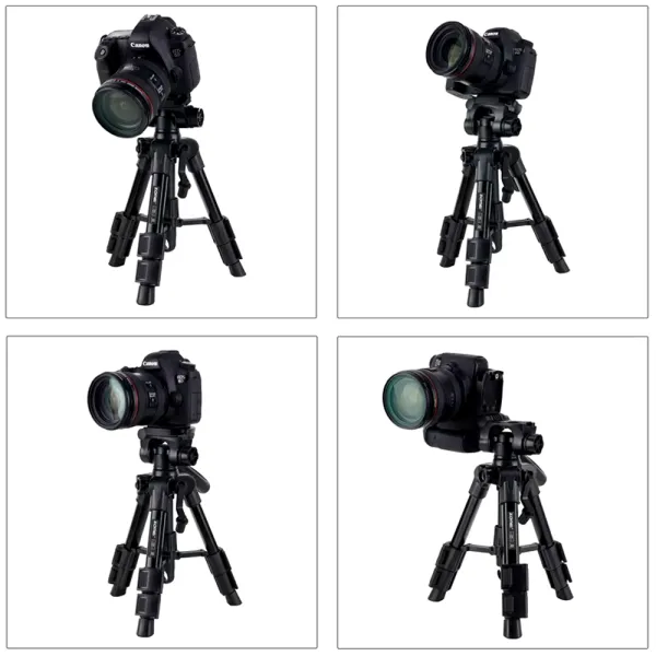 Mini trepied profesional Zomei Q100 Mini din aluminiu cu 3 sectiuni, cap panoramic, greutate maxima suportata 3 kg Mini trepied profesional Zomei Q100 Mini din aluminiu cu 3 sectiuni, cap panoramic, greutate maxima suportata 3 kg