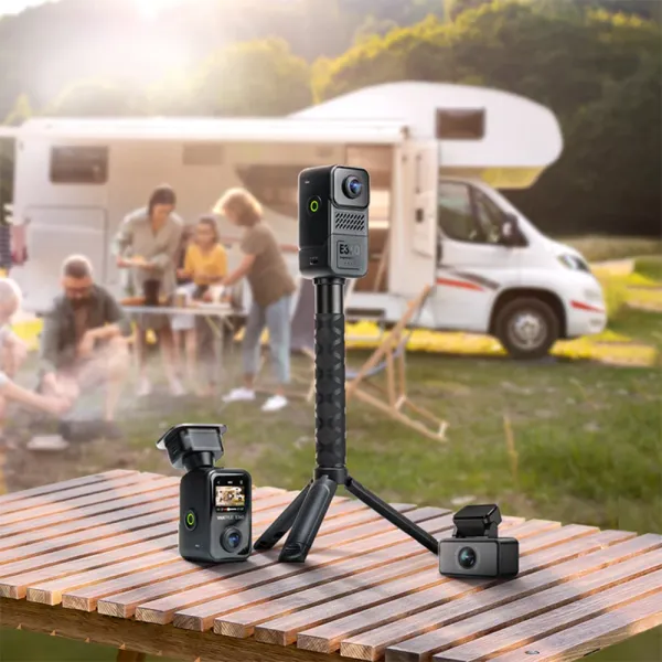 Camera auto Vantrue E360 ACE Panoramica 360o 5.2K 30 FPS, WiFi, Dual HDR, Night Vision 2.0, ecran tactil 1.54”, GPS, control vocal si monitorizare parcare