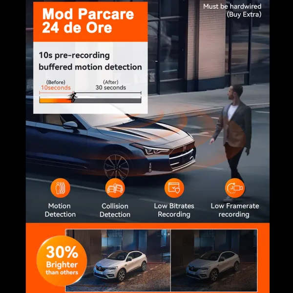 Camera auto cu 4 canale Vantrue N5 fata-spate-interior, WiFi 5GHz, 2.7K + 1080P + 1080P + 1080P, HDR + WDR, control vocal, Night Vision, ecran 3.19&quot;, GPS, G-sensor si monitorizare parcare