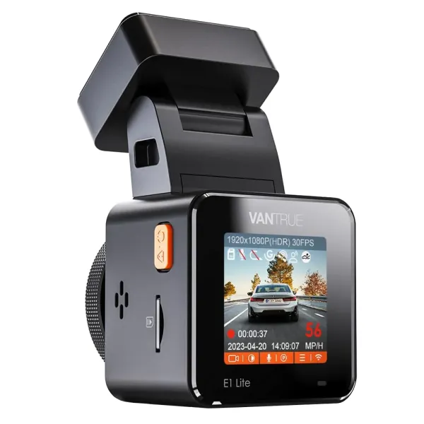 Camera auto de bord Vantrue E1 Lite Mini, WiFi 1080P HDR/30fps, cu control vocal,  Night Vision 160°, ecran 1.54&quot;, GPS, G-sensor si monitorizare parcare