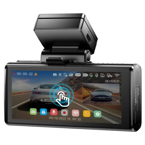 Camera auto de bord AZDOME M580 cu 2 canale 5K, WiFi 5G, WDR Night Vision, 170°, ecran IPS 4", aplicatie dedicata, G-sensor si monitorizare parcare Camera auto de bord AZDOME M580 cu 2 canale 5K, WiFi 5G, WDR Night Vision, 170°, ecran IPS 4", aplicatie dedicata, G-sensor si monitorizare parcare