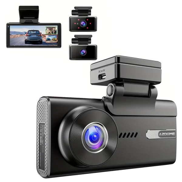 Camera auto de bord AZDOME M580 cu 3 canale 5K, WiFi 5G, WDR Night Vision, 170°, ecran IPS 4", aplicatie dedicata, G-sensor si monitorizare parcare Camera auto de bord AZDOME M580 cu 3 canale 5K, WiFi 5G, WDR Night Vision, 170°, ecran IPS 4", aplicatie dedicata, G-sensor si monitorizare parcare