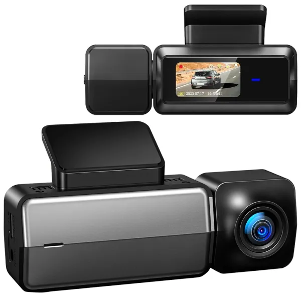 Camera auto de bord Bestsee M33 cu 2 canale 4K, WiFi, Super Night Vision, 170°, ecran 1.47&quot; si aplicatie dedicata, G-sensor si monitorizare parcare