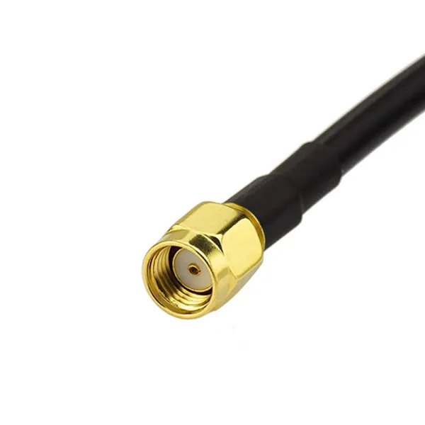 Cablu coaxial LMR400 1 metru, pentru antene RP-SMA Male - N Female cu adaptor inclus Cablu coaxial LMR400 1 metru, pentru antene RP-SMA Male - N Female cu adaptor inclus